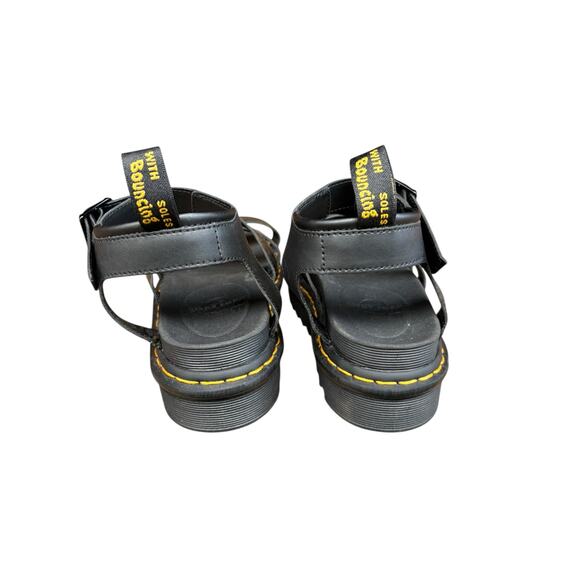 NWOT Dr. Marten's Blair Wild Croc Leather Embossed Gunmetal Strappy Sandal - 8 - Picture 5 of 9